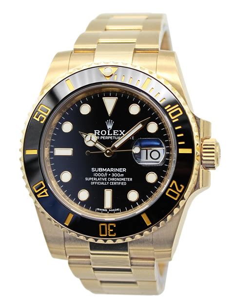rolex submariner date 18k yellow gold